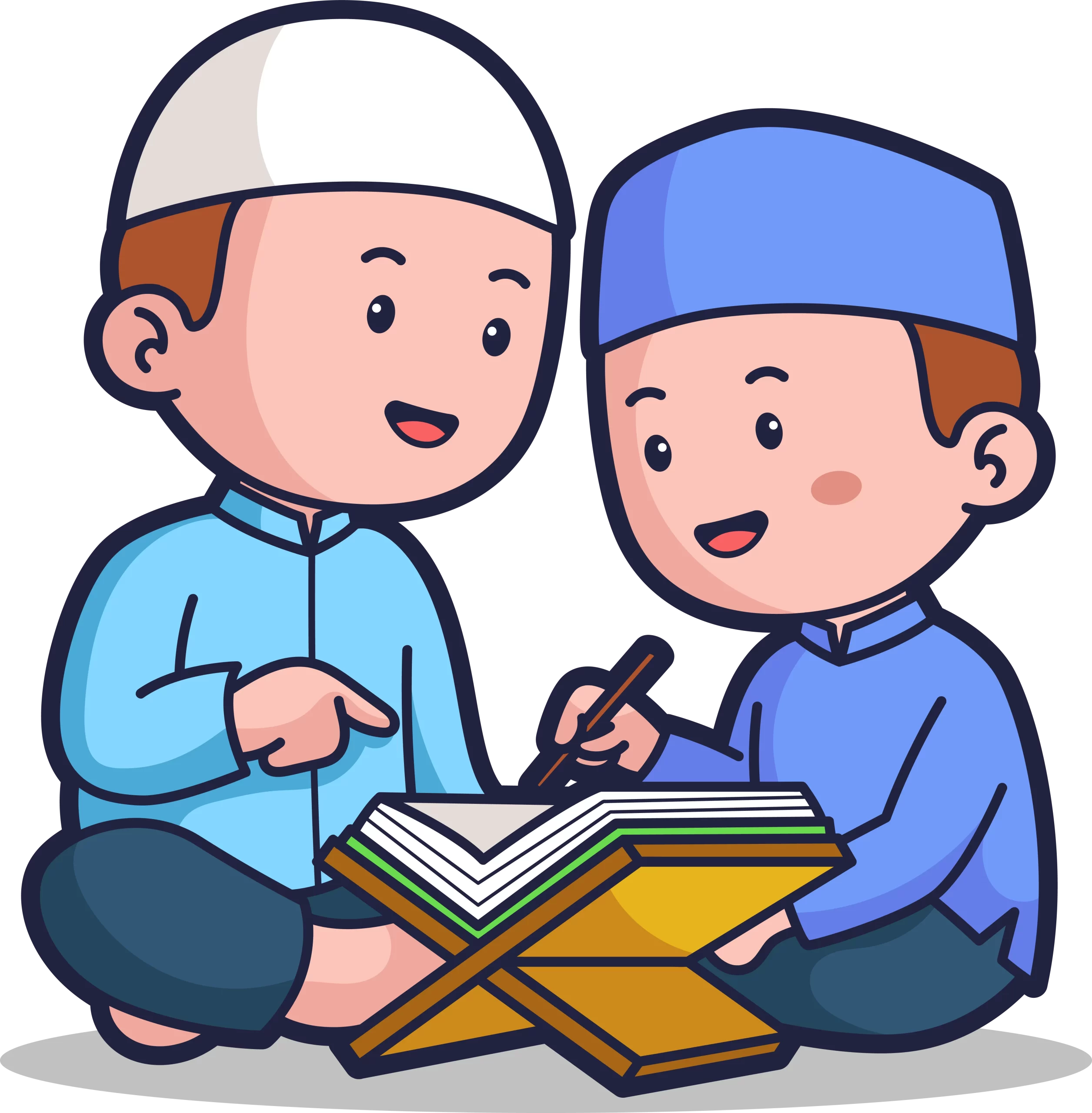 Moslem Boy Reading Al-Qur'an